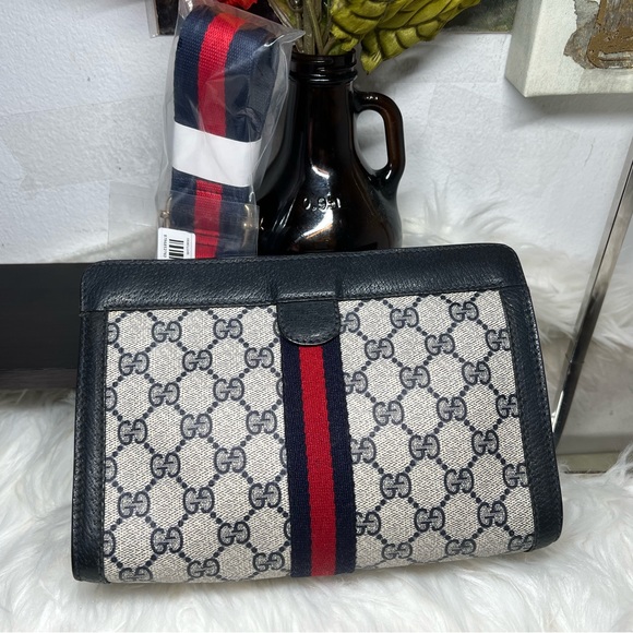 Gucci sherry line Ophidia Clutch Pouch converted to Crossbody shoulder bag - Picture 5 of 15